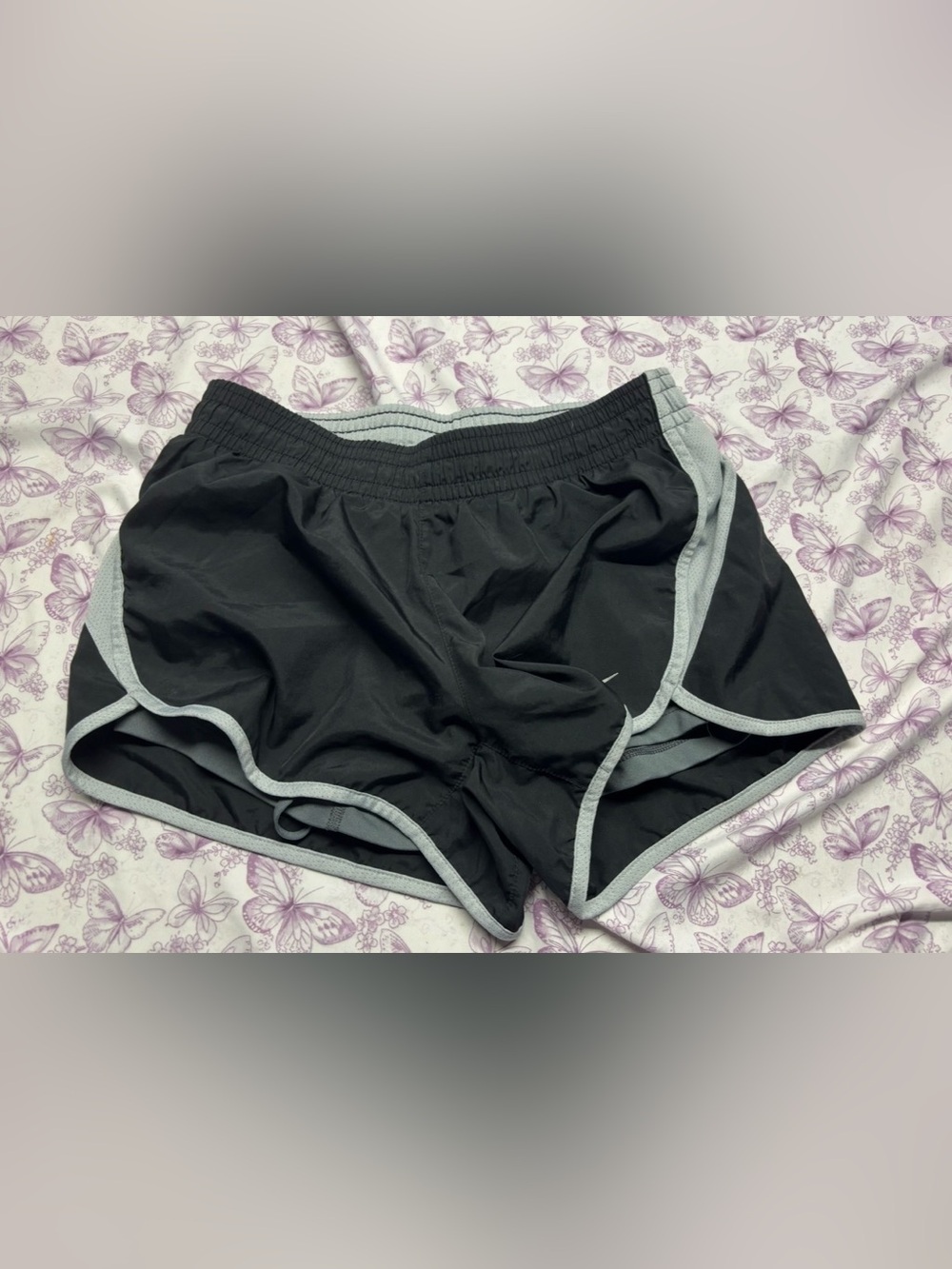 ⚛️Nike Dry-Fit Black Athletic Shorts with Gray Trim